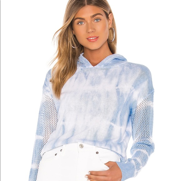 superdown Sweaters - superdown Tallie Hooded Sweater in Blue & White